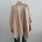Preview: Poncho / Cape mit Kaschmir in Beige