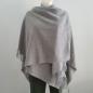 Preview: Poncho / Cape mit Kaschmir in Grau