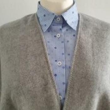 Poncho / Cape mit Kaschmir in Grau