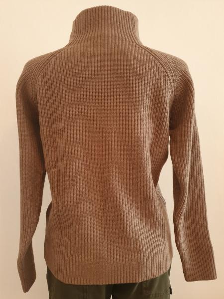 Strickpullover mit Kaschmir in Taupe