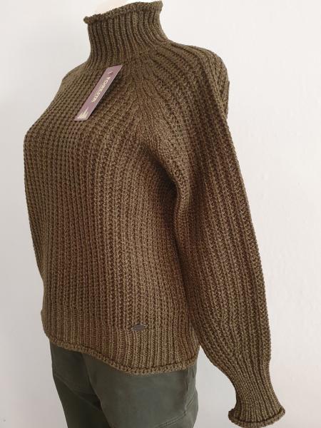 Grobstrickpullover mit Schurwolle