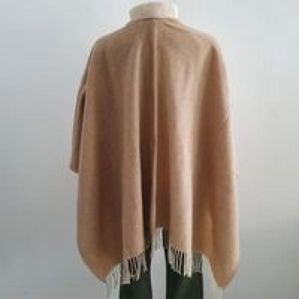 Poncho / Cape mit Kaschmir in Beige